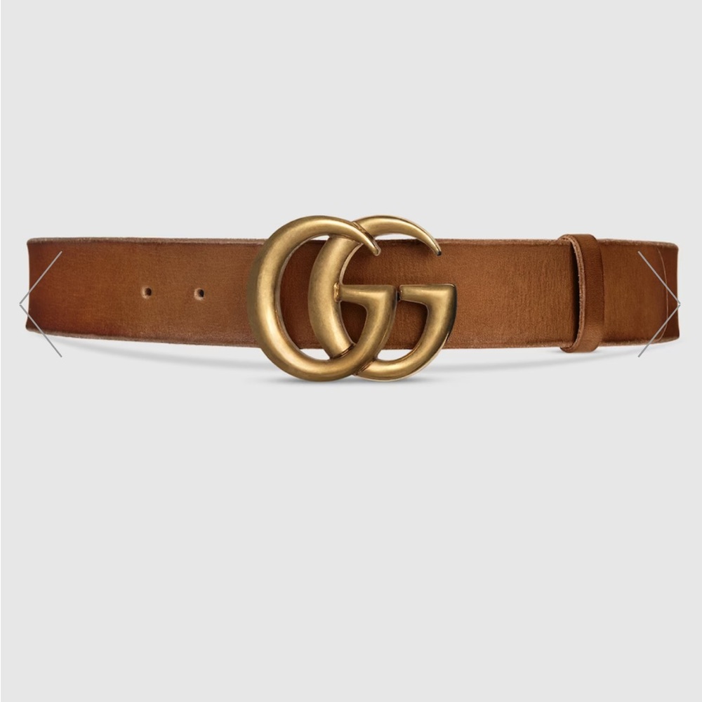 NWOT Gucci Leather Belt With Double G Buckle
